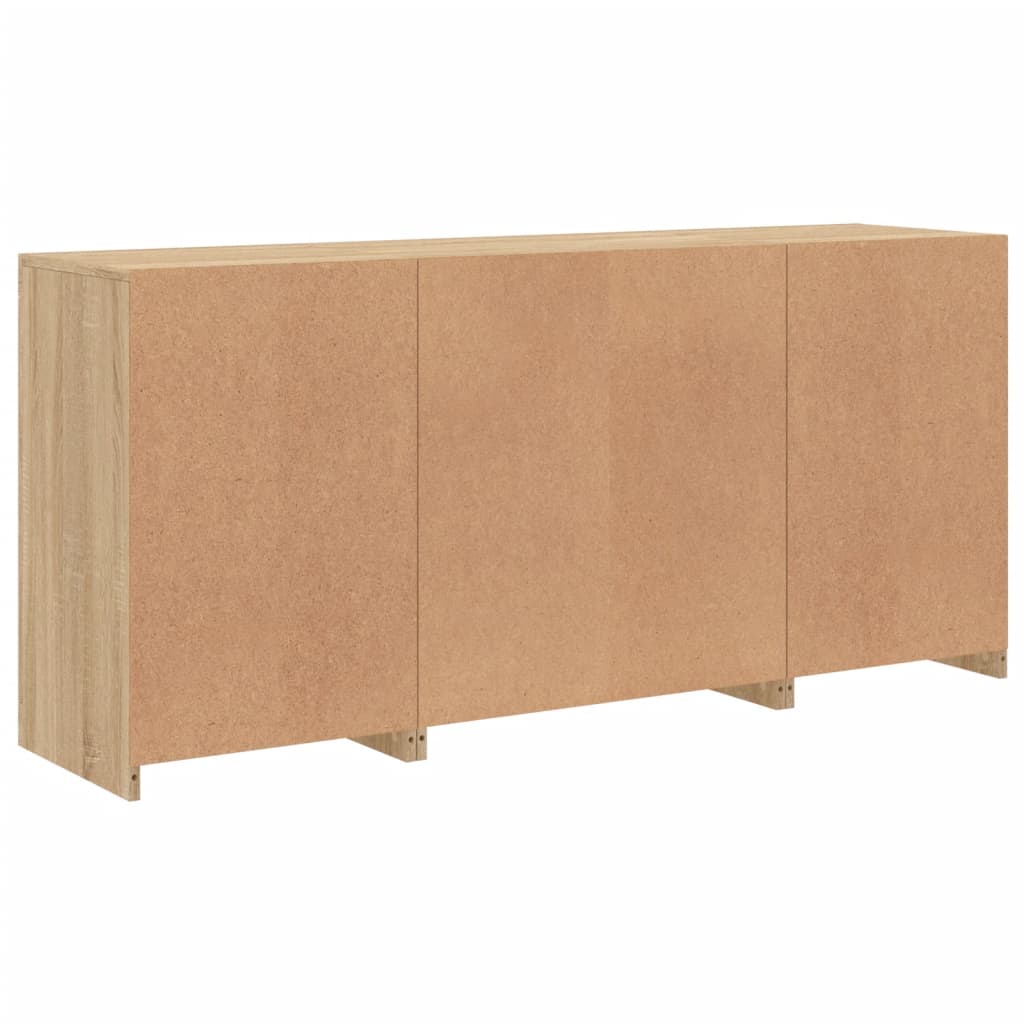 vidaXL Szafka z oświetleniem LED, dąb sonoma, 142,5x37x67 cm