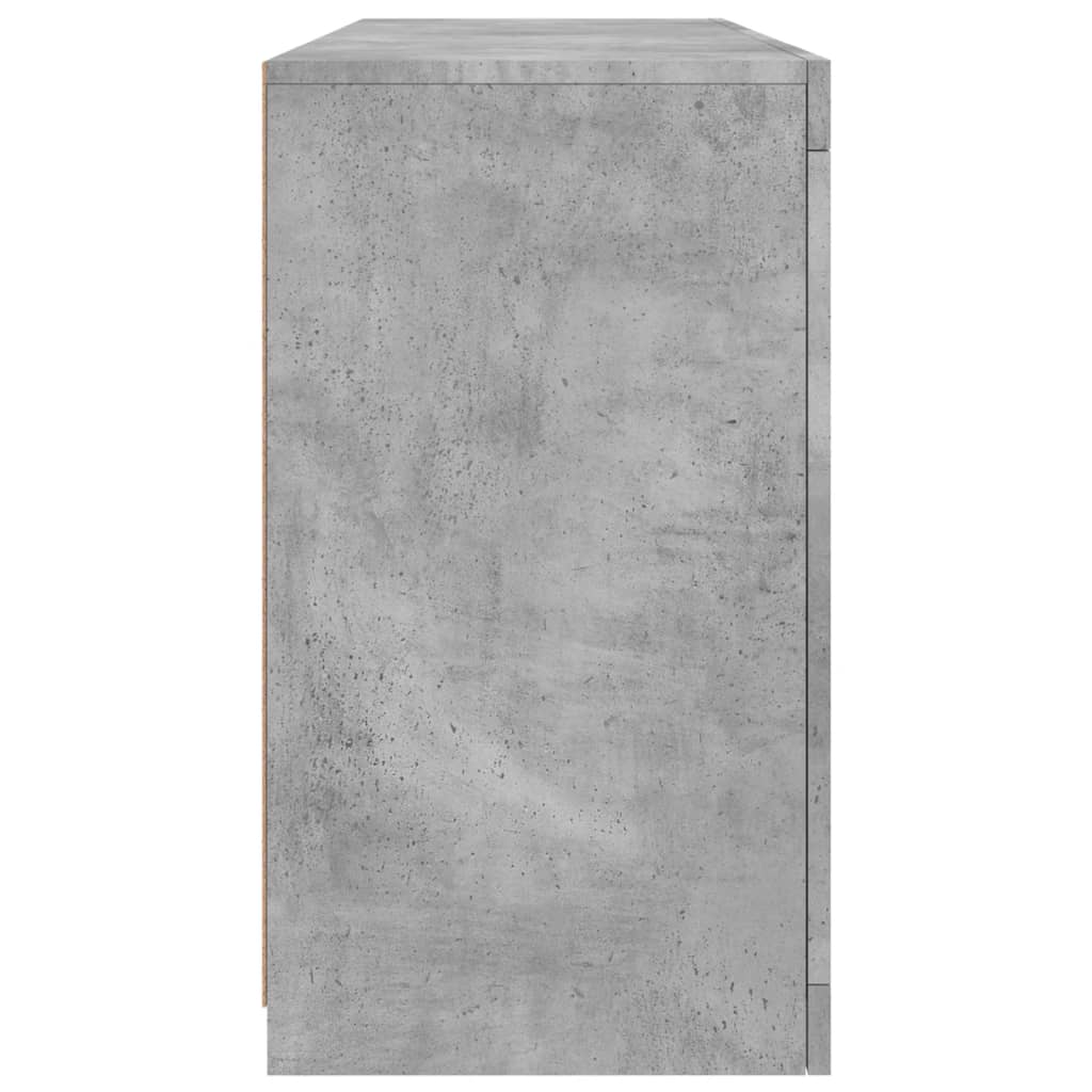 vidaXL Szafka z oświetleniem LED, szarość betonu, 142,5x37x67 cm