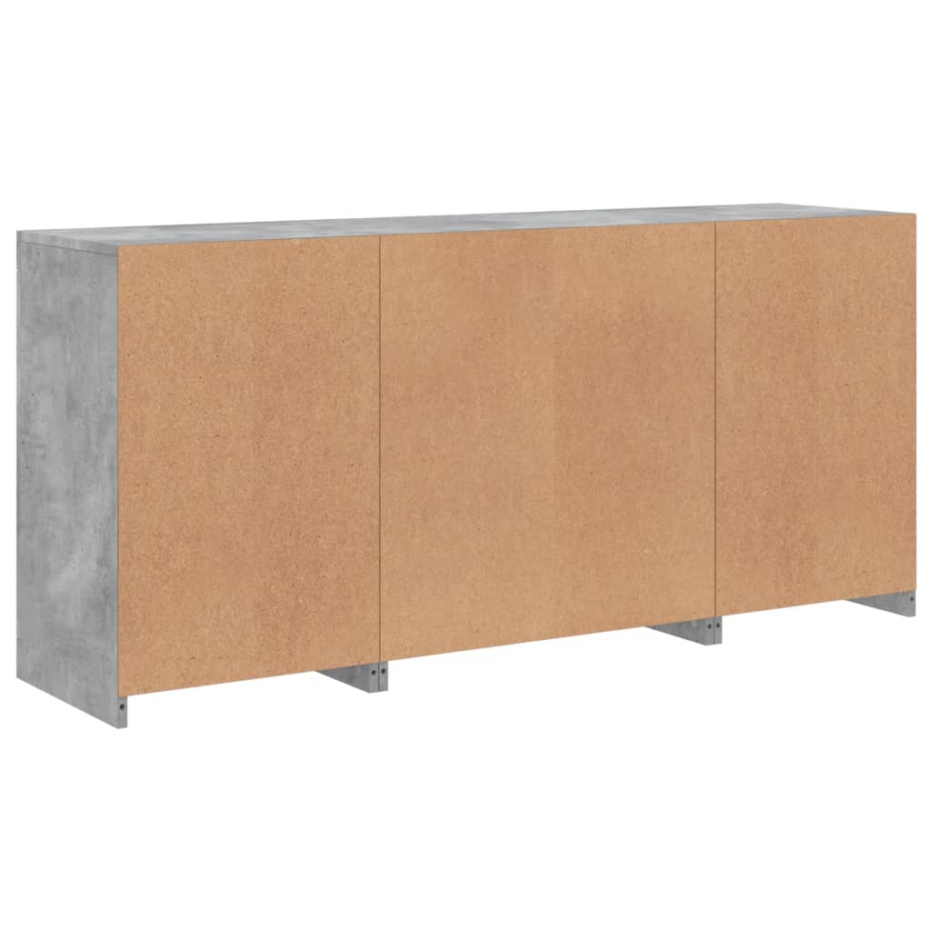 vidaXL Szafka z oświetleniem LED, szarość betonu, 142,5x37x67 cm