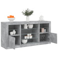 vidaXL Szafka z oświetleniem LED, szarość betonu, 142,5x37x67 cm
