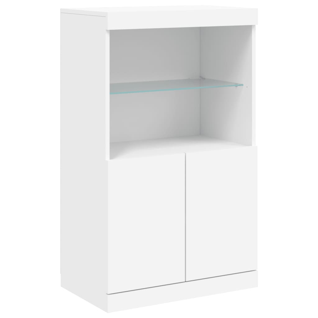 vidaXL Szafki z oświetleniem LED, 3 szt., białe