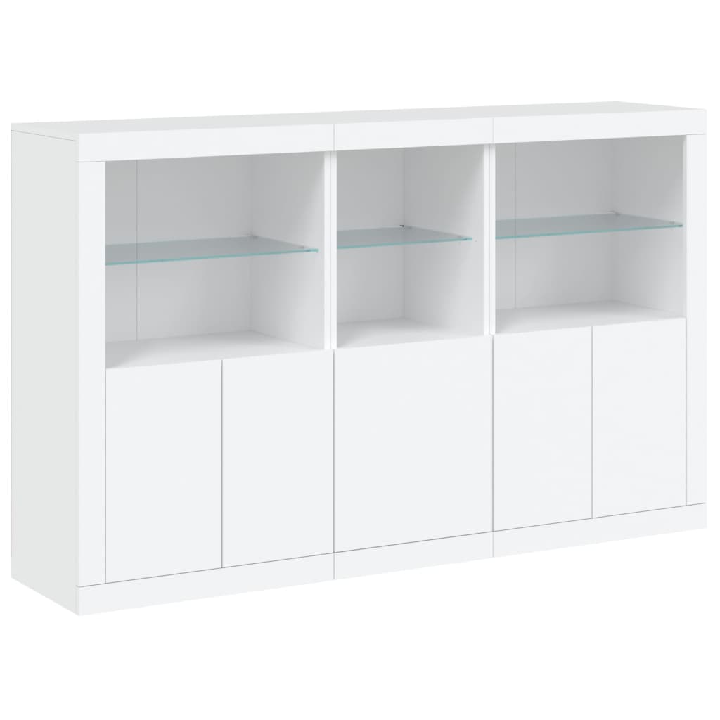 vidaXL Szafka z oświetleniem LED, biała, 162x37x100 cm