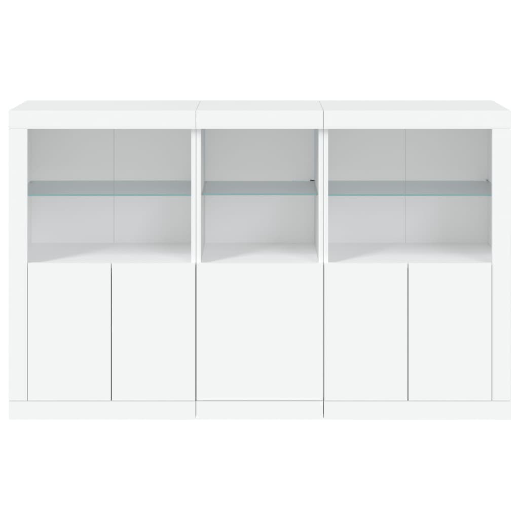 vidaXL Szafka z oświetleniem LED, biała, 162x37x100 cm