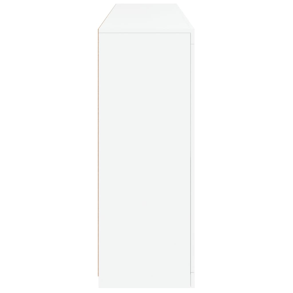 vidaXL Szafka z oświetleniem LED, biała, 162x37x100 cm