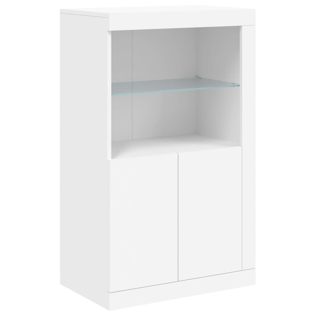 vidaXL Szafka z oświetleniem LED, biała, 162x37x100 cm