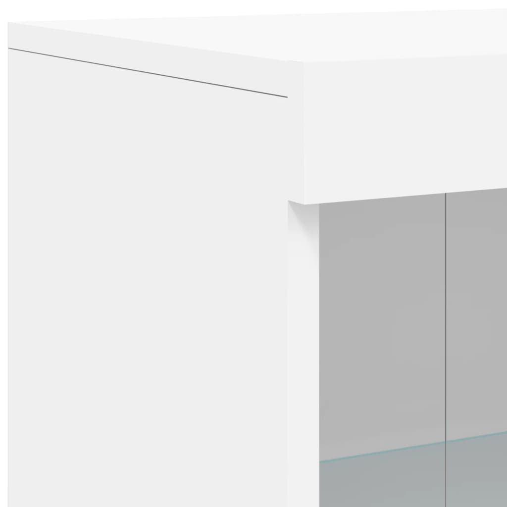 vidaXL Szafka z oświetleniem LED, biała, 162x37x100 cm