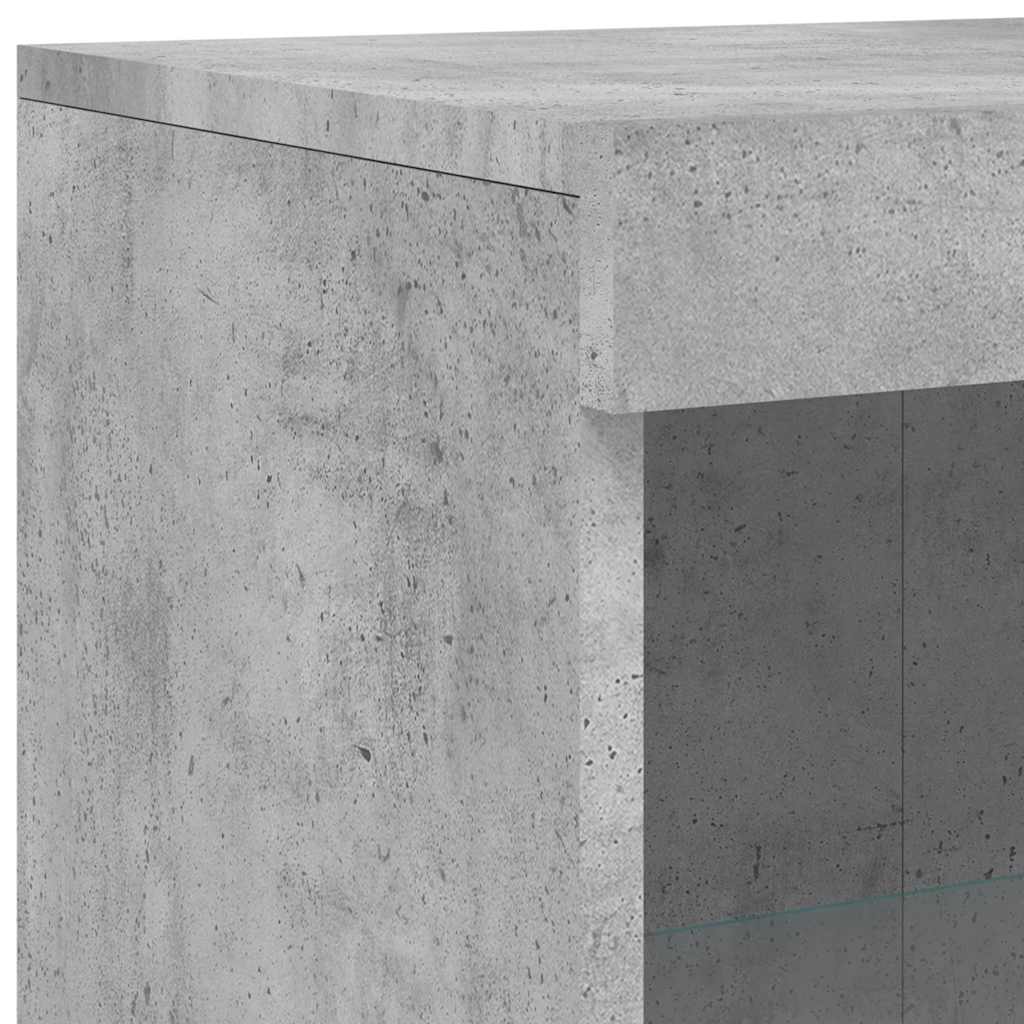 vidaXL Szafka z oświetleniem LED, szarość betonu, 162x37x100 cm