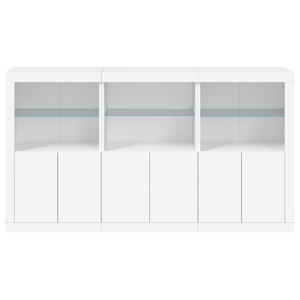 vidaXL Szafka z oświetleniem LED, biała, 181,5x37x100 cm
