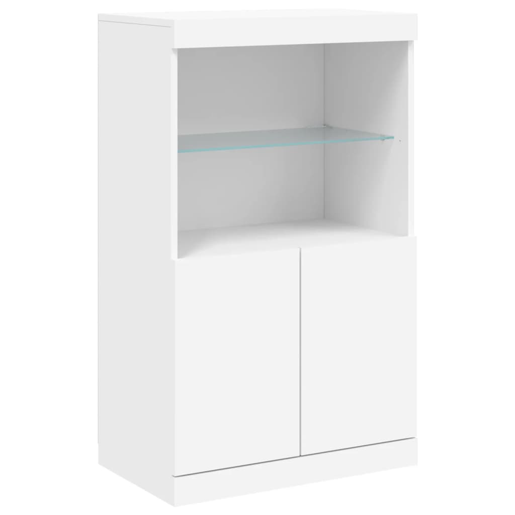 vidaXL Szafka z oświetleniem LED, biała, 181,5x37x100 cm