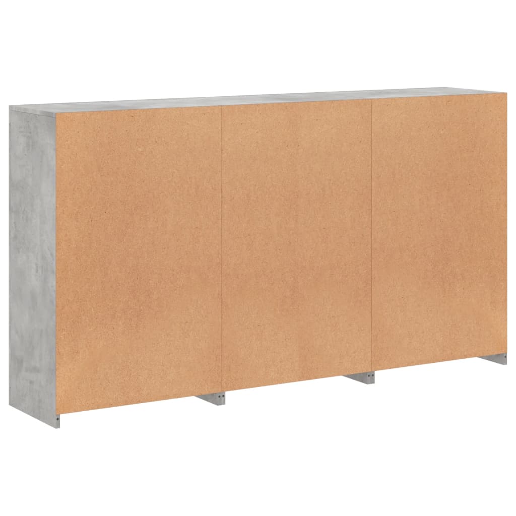 vidaXL Szafka z oświetleniem LED, szarość betonu, 181,5x37x100 cm