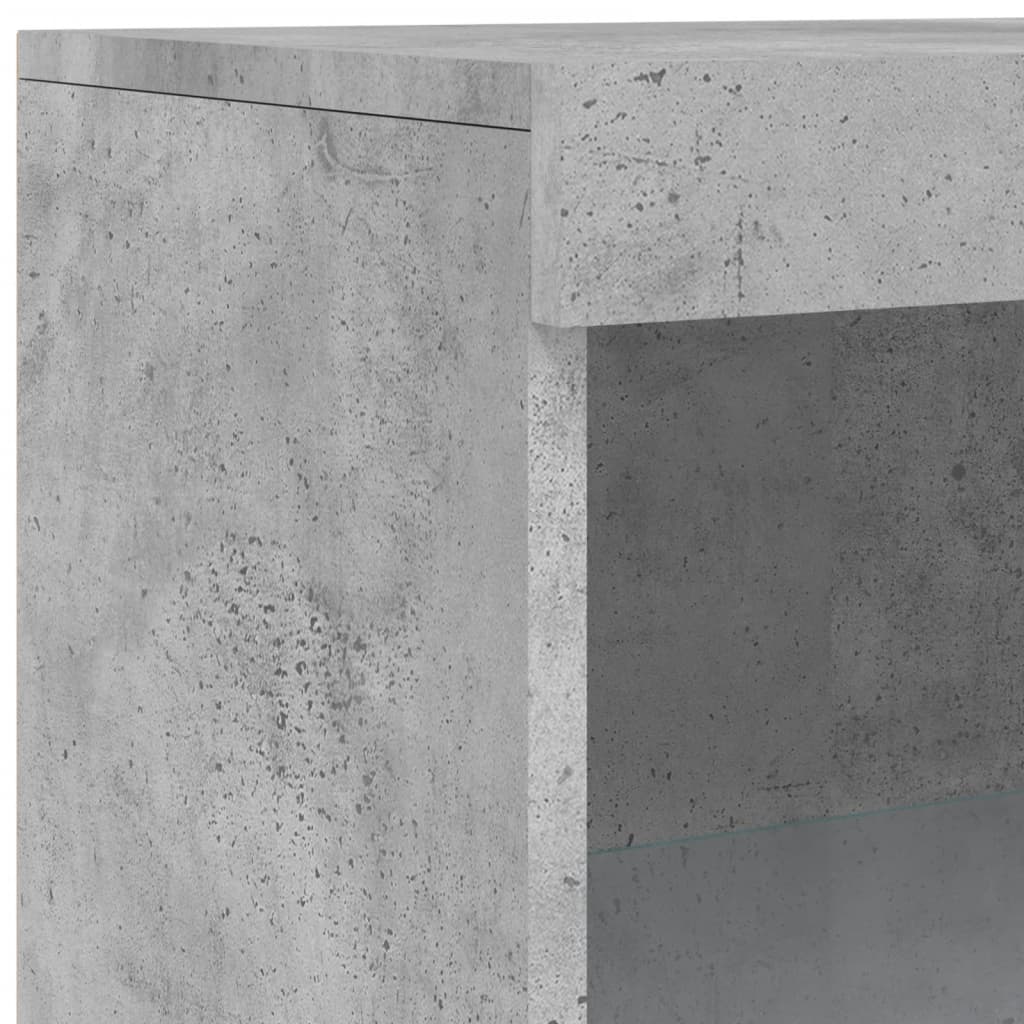 vidaXL Szafka z oświetleniem LED, szarość betonu, 181,5x37x100 cm