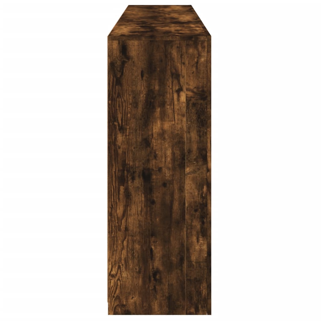 vidaXL Szafka z oświetleniem LED, przydymiony dąb, 181,5x37x100 cm
