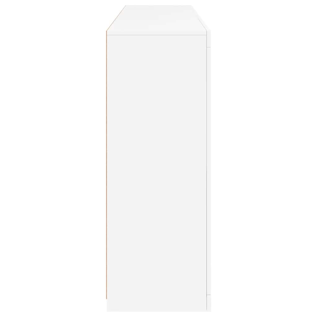 vidaXL Szafka z oświetleniem LED, biała, 162x37x100 cm