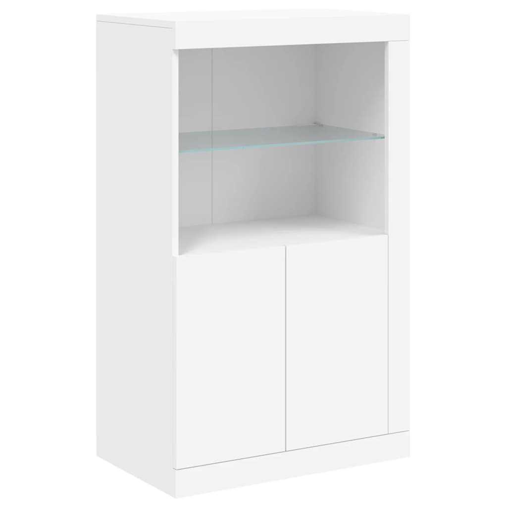vidaXL Szafka z oświetleniem LED, biała, 162x37x100 cm