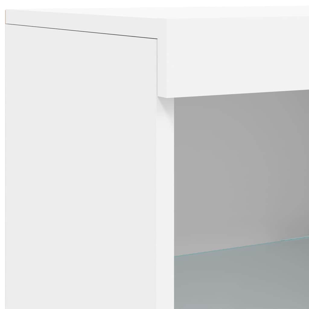 vidaXL Szafka z oświetleniem LED, biała, 162x37x100 cm