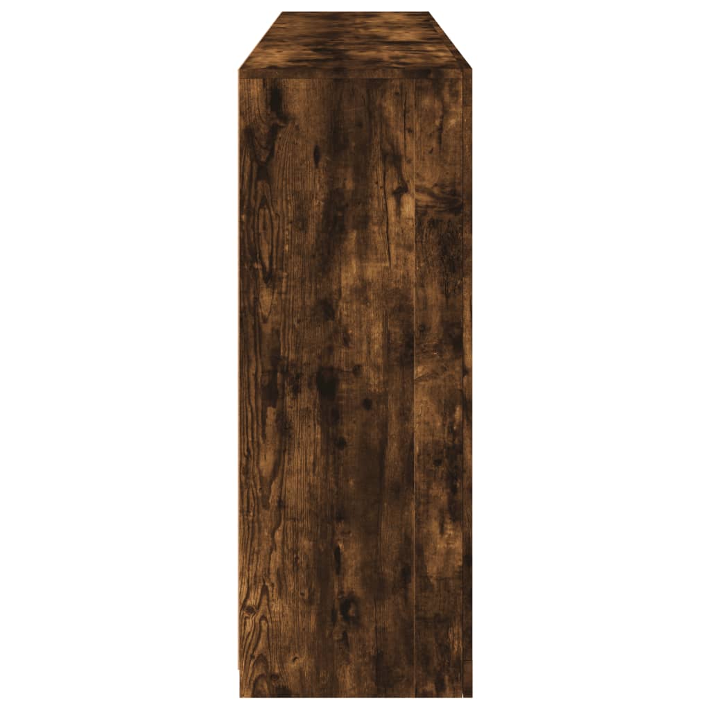 vidaXL Szafka z oświetleniem LED, przydymiony dąb, 162x37x100 cm