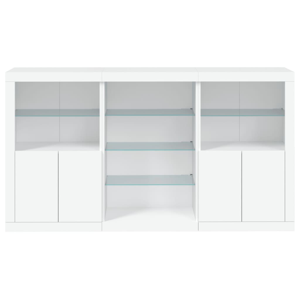 vidaXL Szafka z oświetleniem LED, biała, 181,5x37x100 cm
