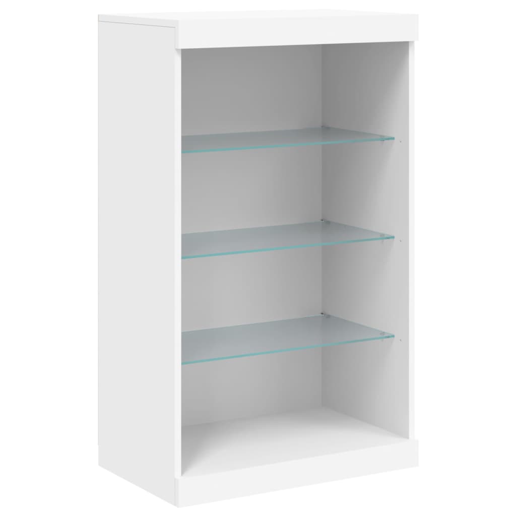 vidaXL Szafka z oświetleniem LED, biała, 181,5x37x100 cm