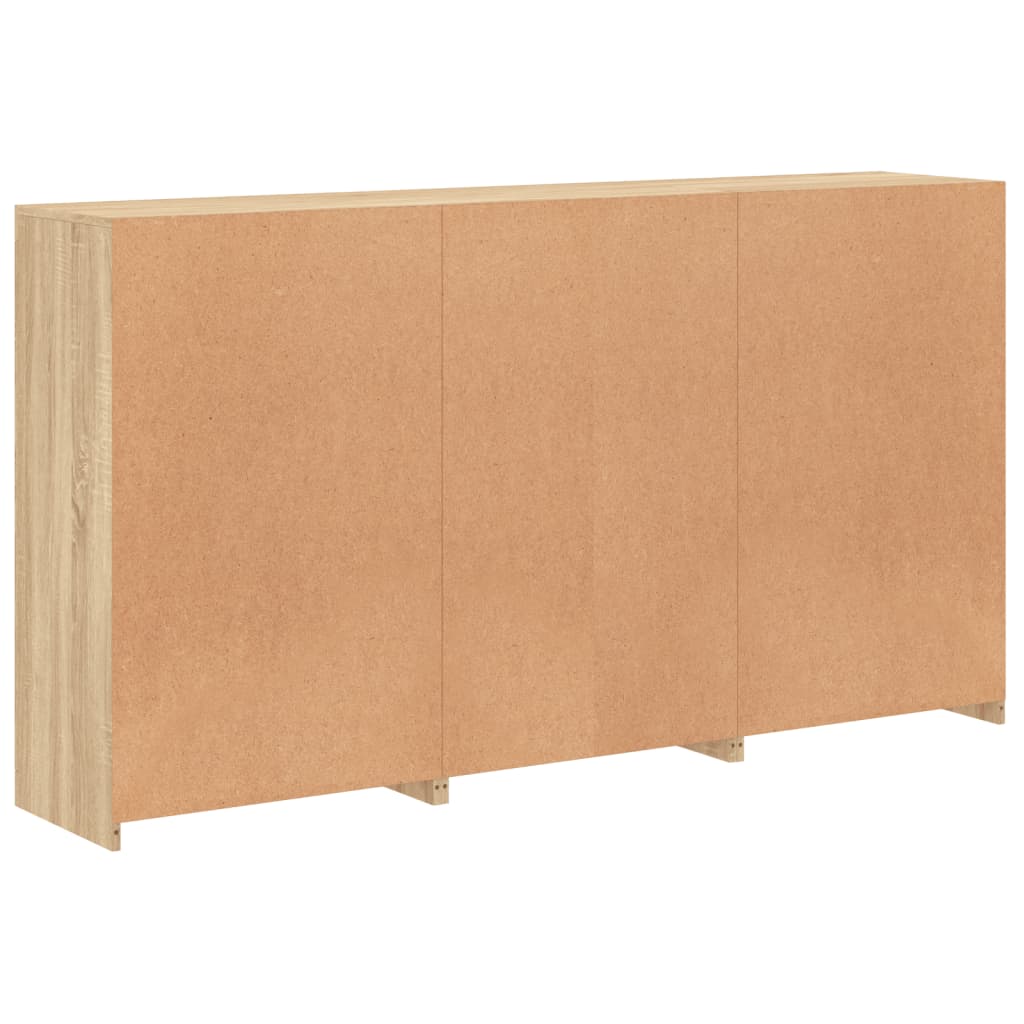vidaXL Szafka z oświetleniem LED, dąb sonoma, 181,5x37x100 cm