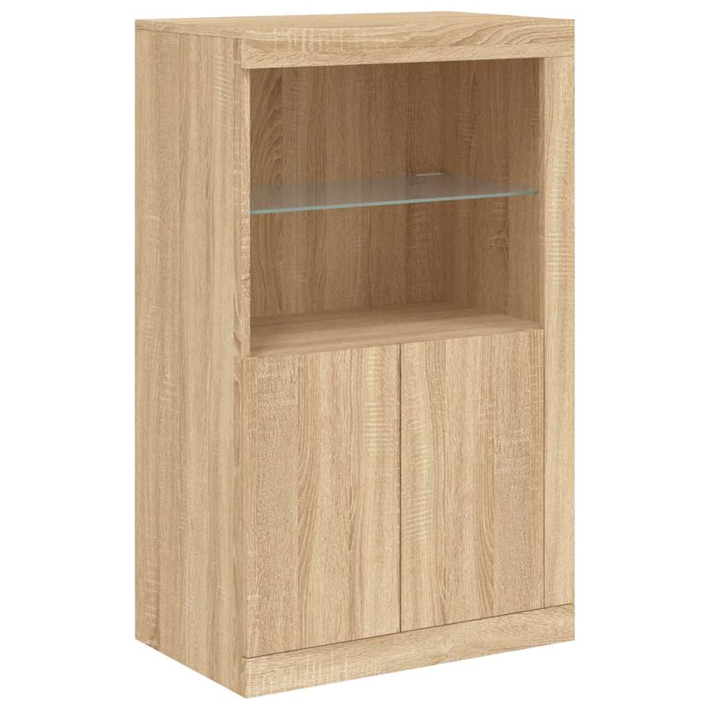 vidaXL Szafka z oświetleniem LED, dąb sonoma, 181,5x37x100 cm