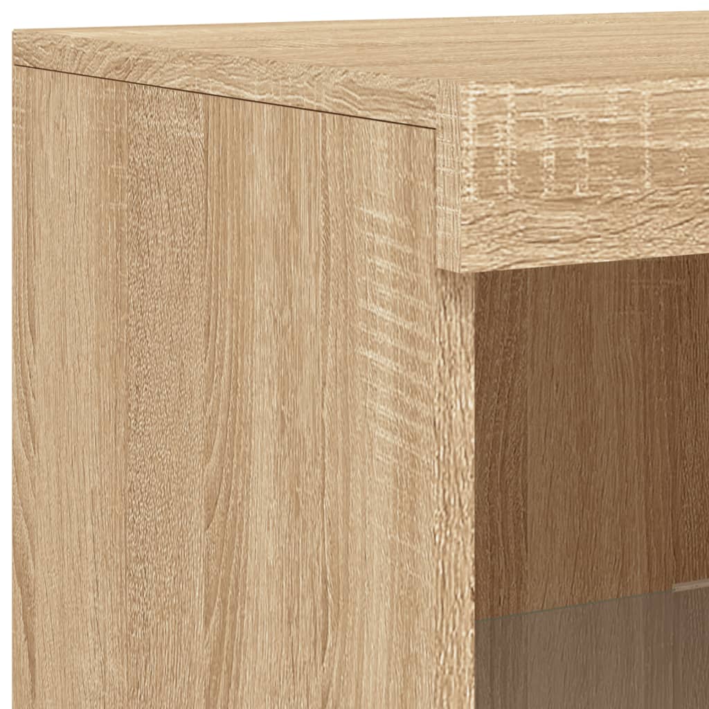 vidaXL Szafka z oświetleniem LED, dąb sonoma, 181,5x37x100 cm