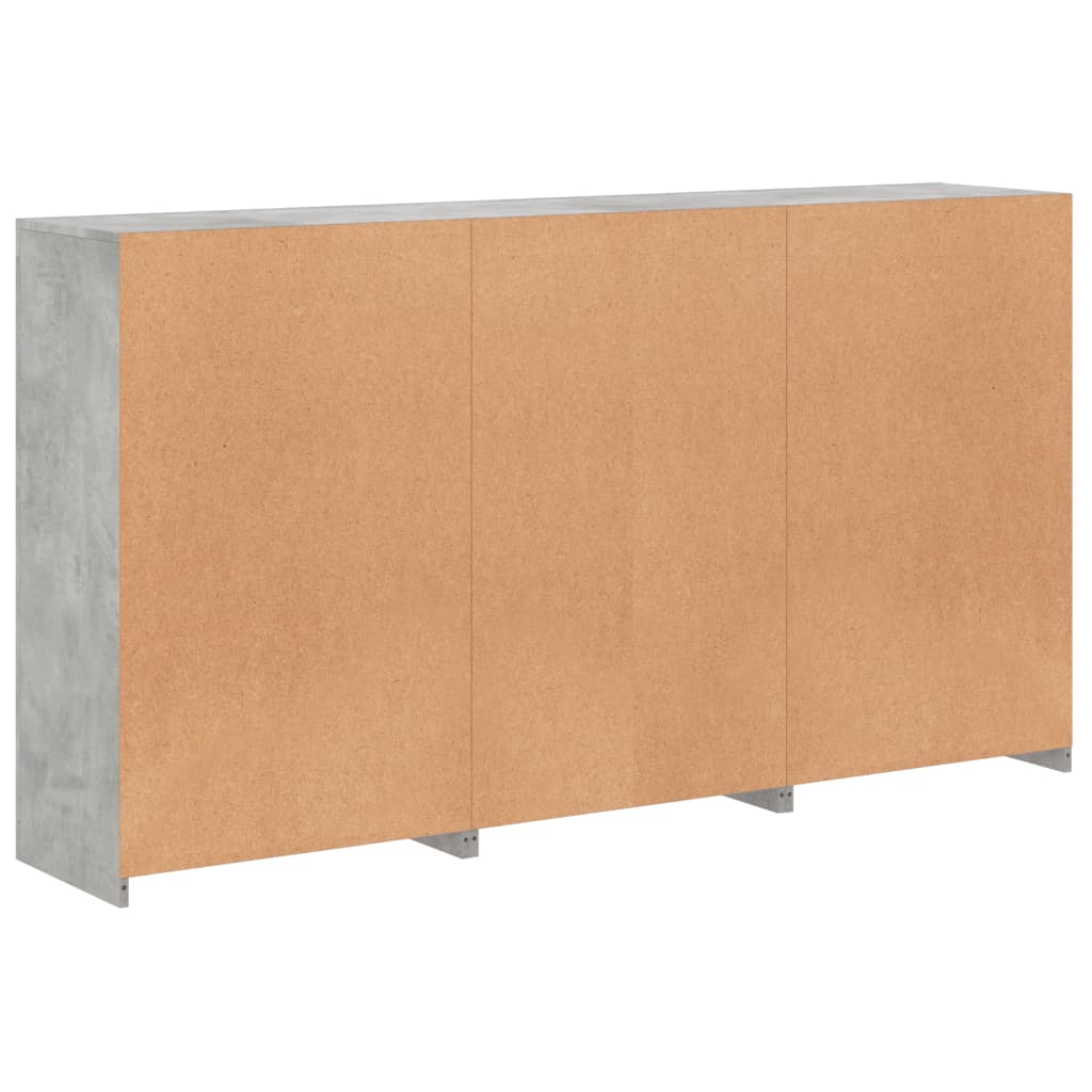 vidaXL Szafka z oświetleniem LED, szarość betonu, 181,5x37x100 cm