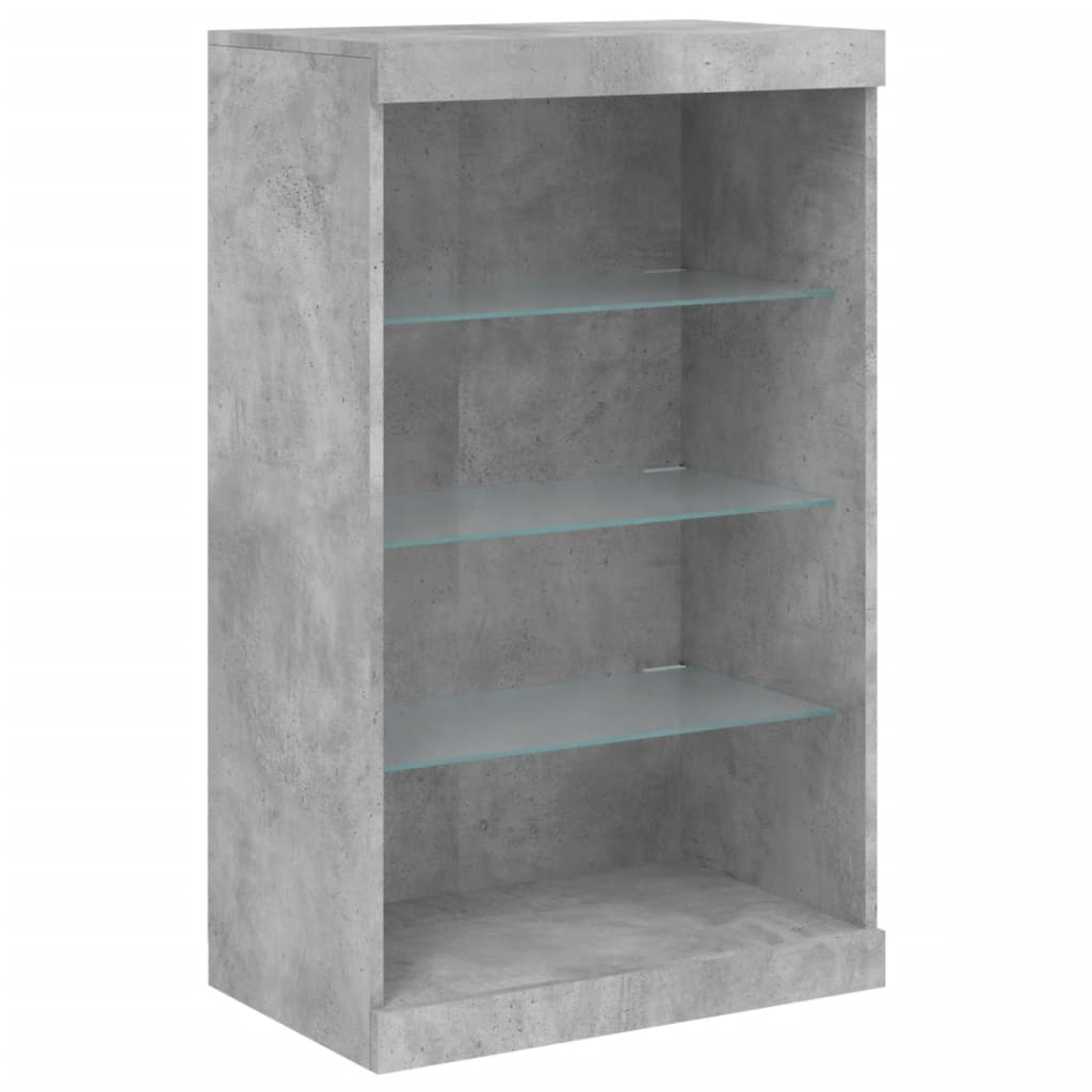 vidaXL Szafka z oświetleniem LED, szarość betonu, 181,5x37x100 cm