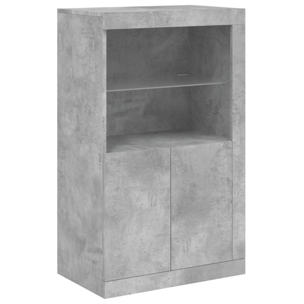 vidaXL Szafka z oświetleniem LED, szarość betonu, 181,5x37x100 cm
