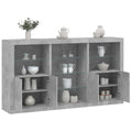 vidaXL Szafka z oświetleniem LED, szarość betonu, 181,5x37x100 cm