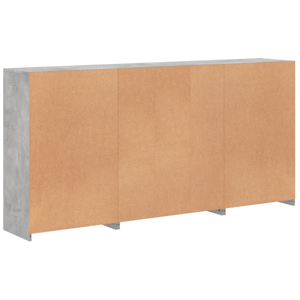 vidaXL Szafka z oświetleniem LED, szarość betonu, 202x37x100 cm