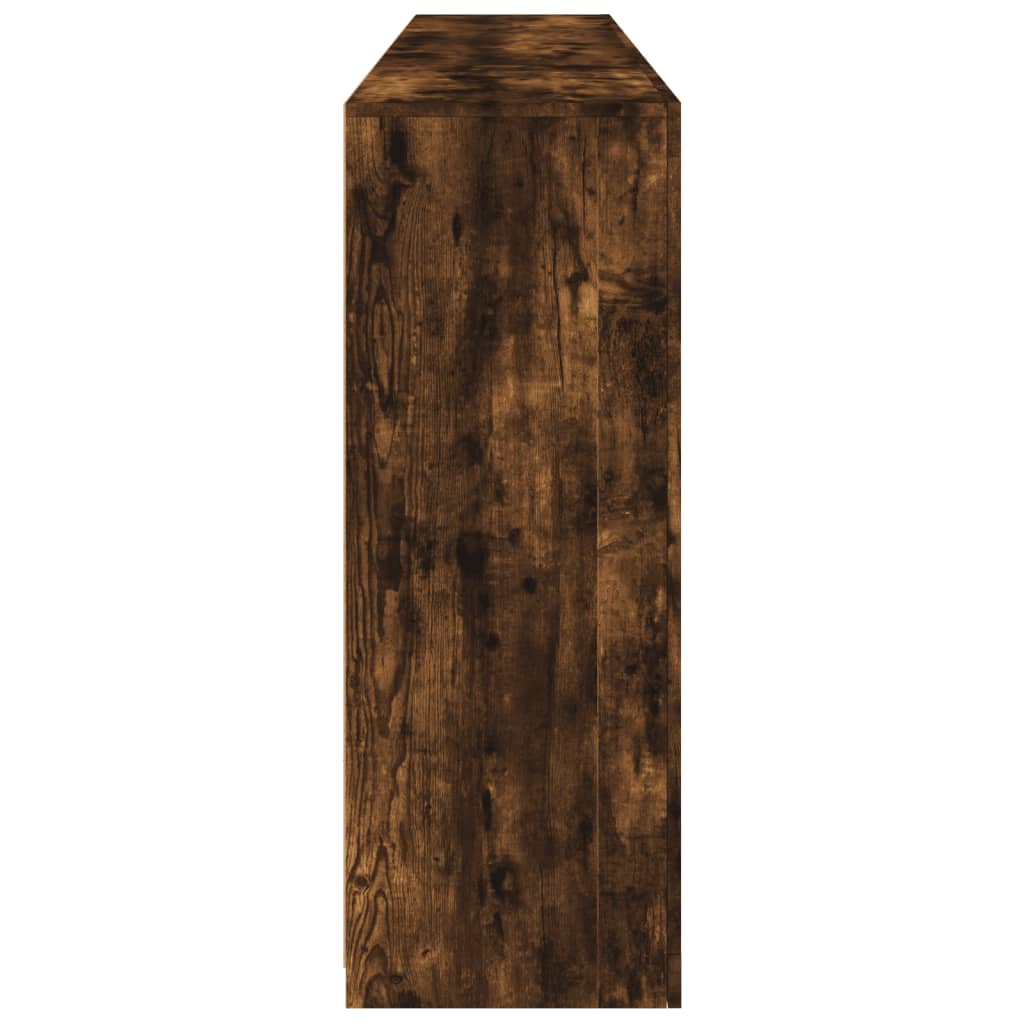 vidaXL Szafka z oświetleniem LED, przydymiony dąb, 202x37x100 cm