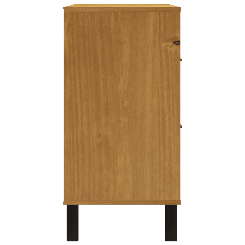 vidaXL Komoda FLAM, 110x40x80 cm, lite drewno sosnowe