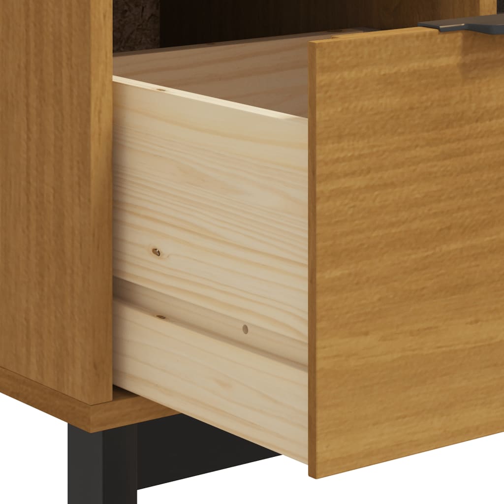 vidaXL Komoda FLAM, 110x40x80 cm, lite drewno sosnowe