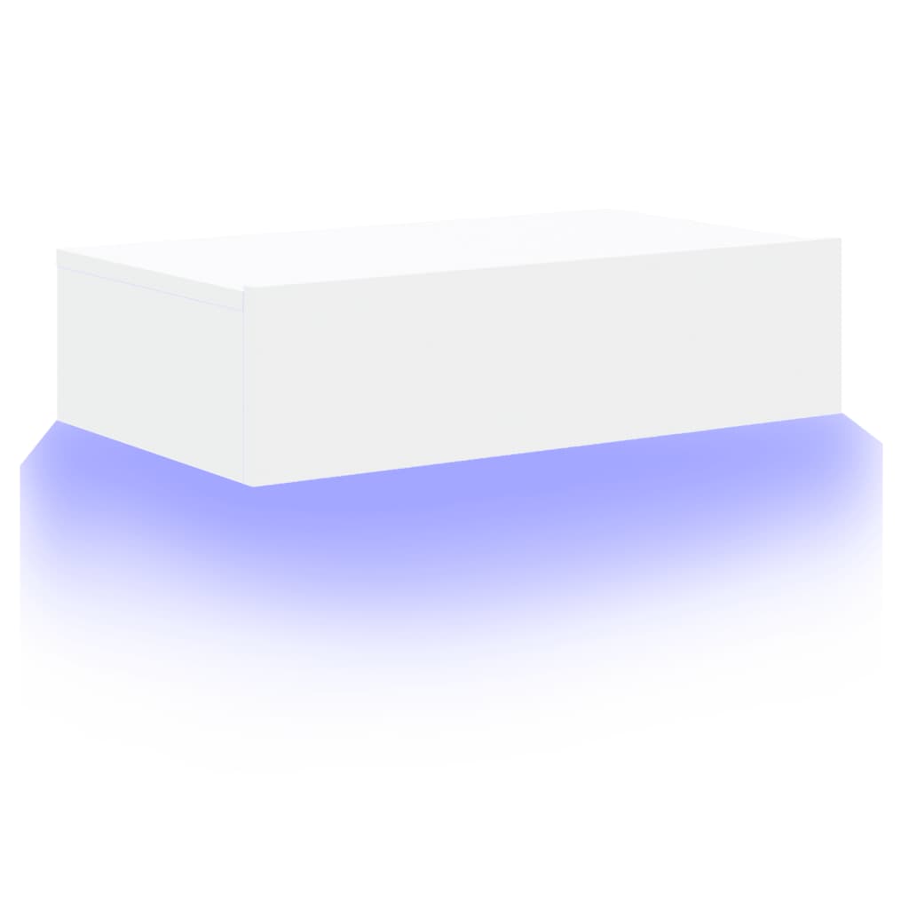 vidaXL Szafka telewizyjna z LED, biała, 60x35x15,5 cm