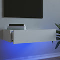 vidaXL Szafka telewizyjna z LED, biała, 60x35x15,5 cm