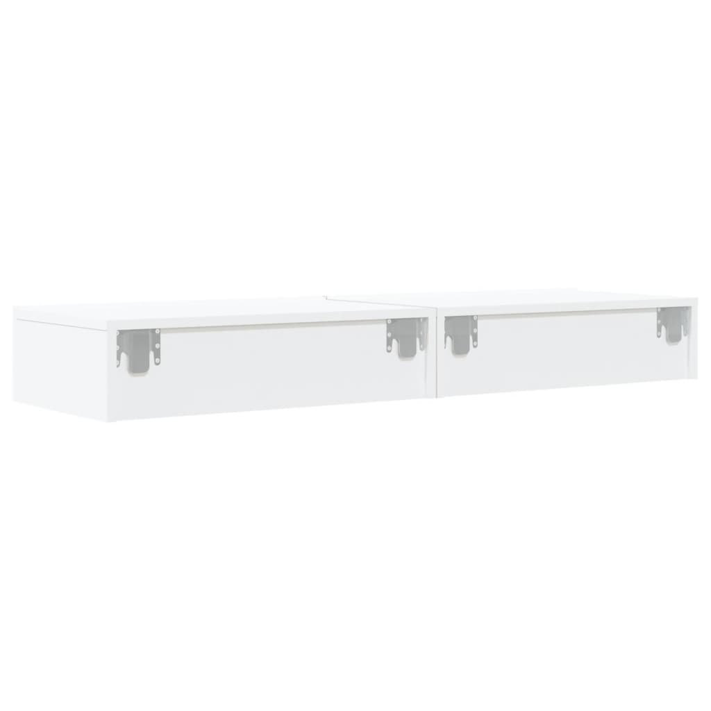 vidaXL Szafki telewizyjne z LED, 2 szt., białe, 60x35x15,5 cm