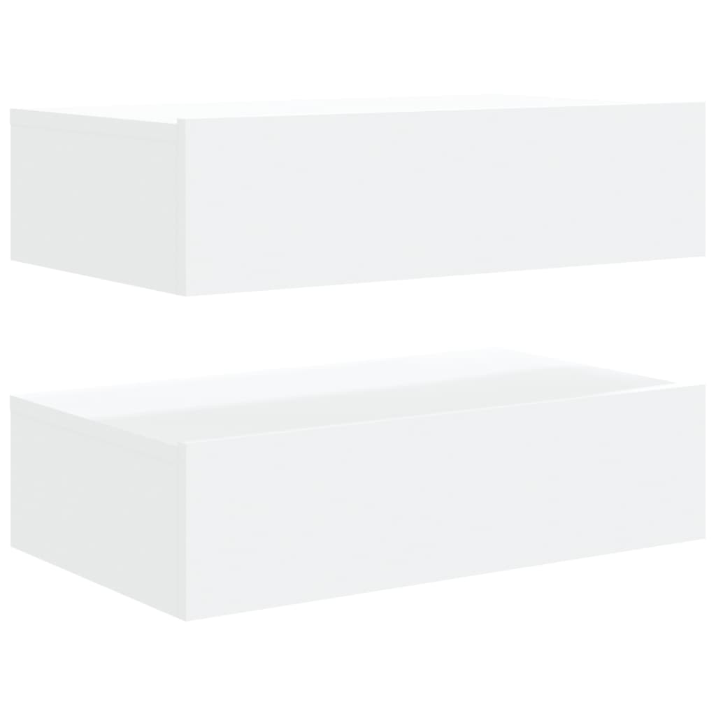 vidaXL Szafki telewizyjne z LED, 2 szt., białe, 60x35x15,5 cm