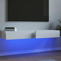 vidaXL Szafki telewizyjne z LED, 2 szt., białe, 60x35x15,5 cm