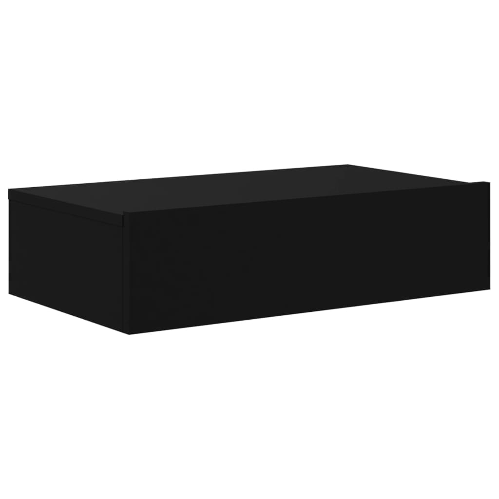 vidaXL Szafka telewizyjna z LED, czarna, 60x35x15,5 cm