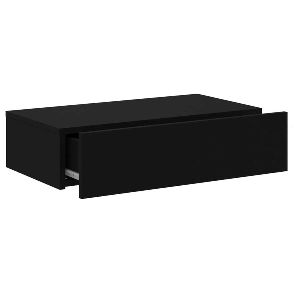 vidaXL Szafka telewizyjna z LED, czarna, 60x35x15,5 cm