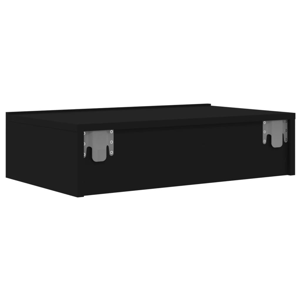 vidaXL Szafka telewizyjna z LED, czarna, 60x35x15,5 cm