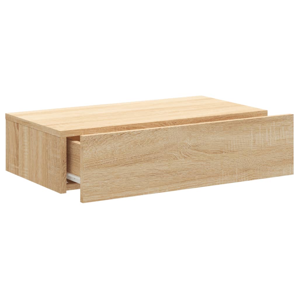 vidaXL Szafka telewizyjna z LED, dąb sonoma, 60x35x15,5 cm