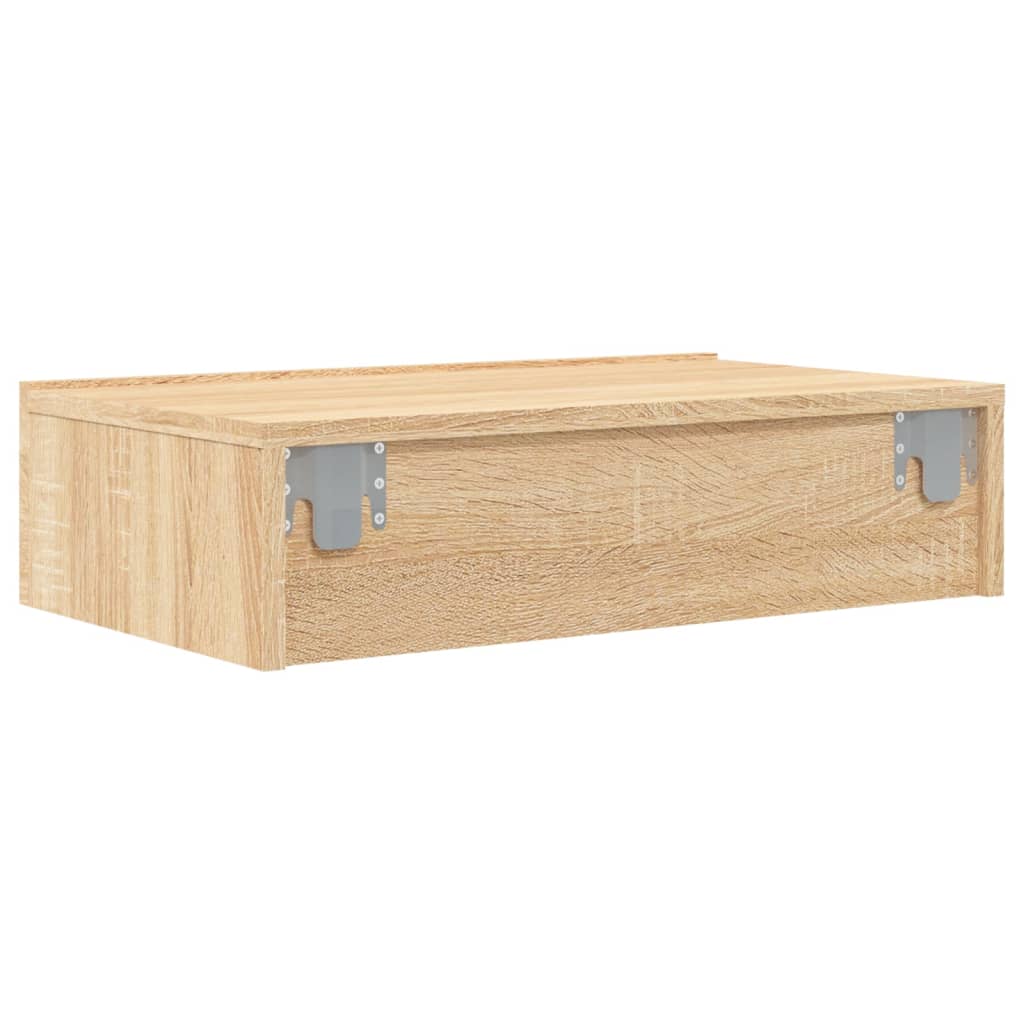 vidaXL Szafka telewizyjna z LED, dąb sonoma, 60x35x15,5 cm