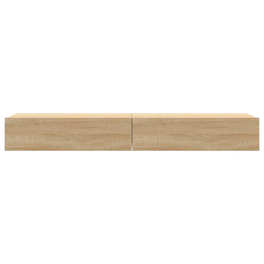 vidaXL Szafki telewizyjne z LED, 2 szt., dąb sonoma, 60x35x15,5 cm