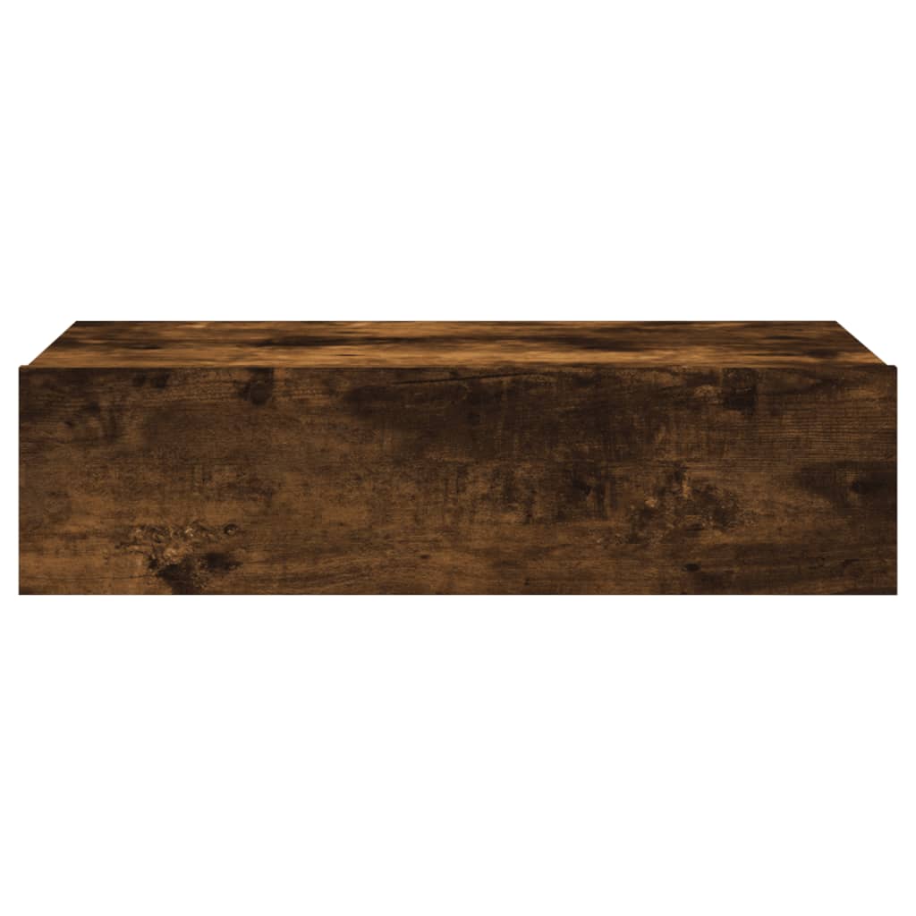 vidaXL Szafka telewizyjna z LED, przydymiony dąb, 60x35x15,5 cm