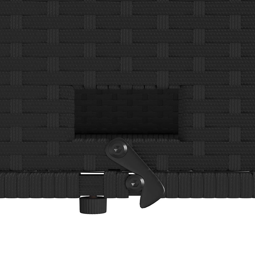 vidaXL Sofa ogrodowa z poduszkami, 2-os., czarna, rattan PE i akacja