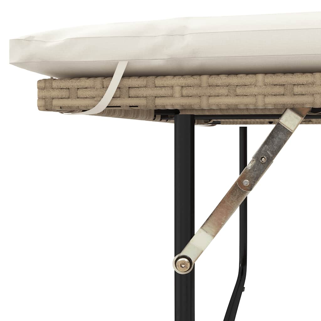 vidaXL Sofa ogrodowa z poduszkami, 2-os., beżowa, rattan PE i akacja