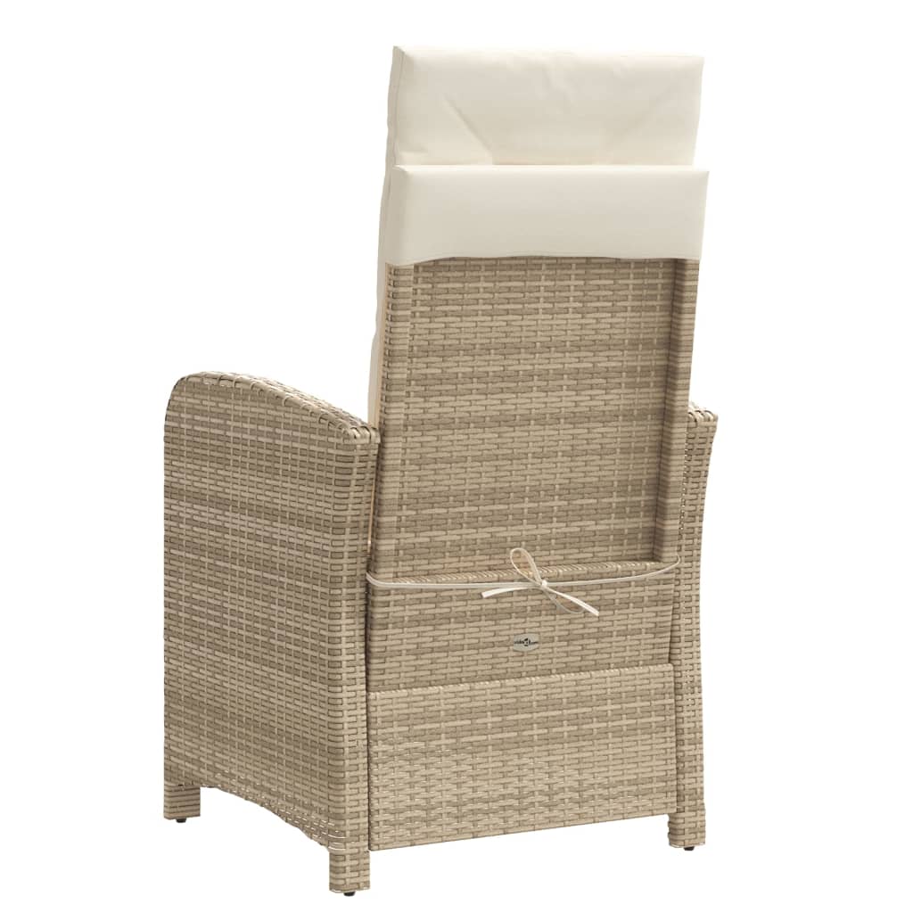 vidaXL 3-cz. zestaw mebli bistro z poduszkami, beżowy, polirattan