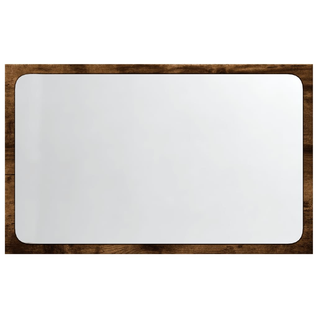 vidaXL Lustro łazienkowe z LED, dąb sonoma, 60x8,5x38 cm