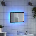vidaXL Lustro łazienkowe z LED, dąb sonoma, 60x8,5x38 cm
